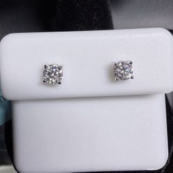 925 Silver Moissanite Earrings Studs 4mm