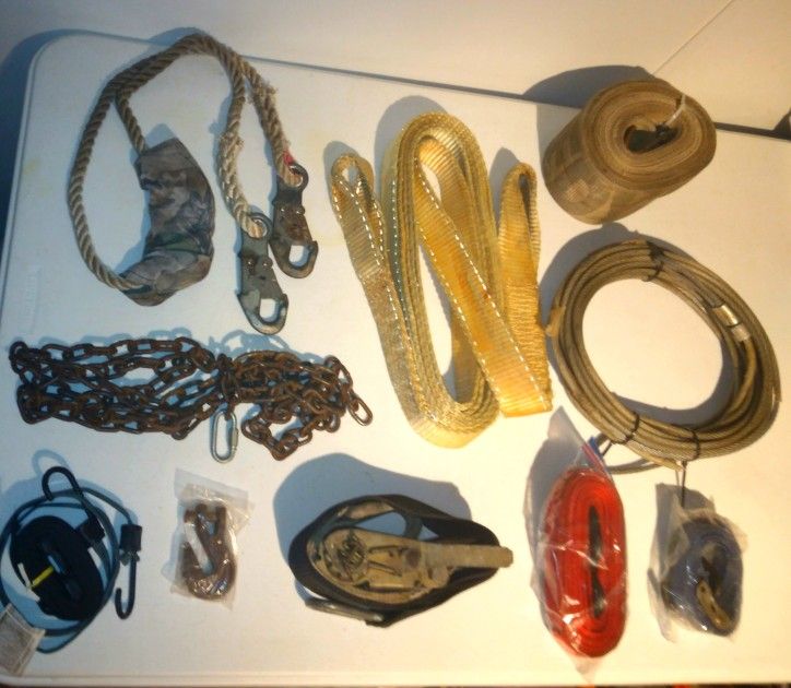 Various Straps, Cables and Chains