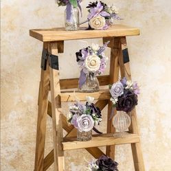 New Set of 6 Light Purple Flowers Mini Bridesmaid Bouquets, Small Floral Wedding Centerpieces