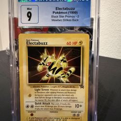 Pokemon 1999 Electabuzz Black Star Promo- Mewtwo Strikes Back CGC 9