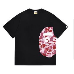 Brand New Bape Black And Pink Camo Tee