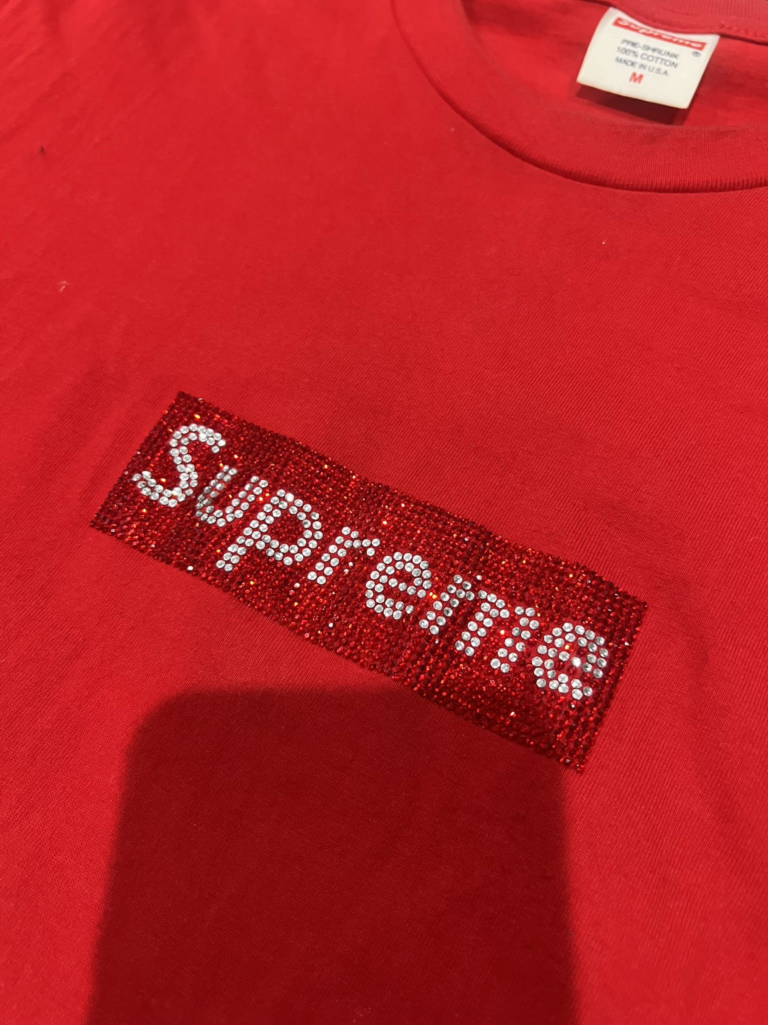Red Supreme Tee Size m 