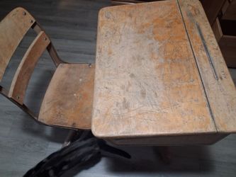 Vintage kids school desk