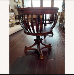 Rotating Mid-Century Barrel Table