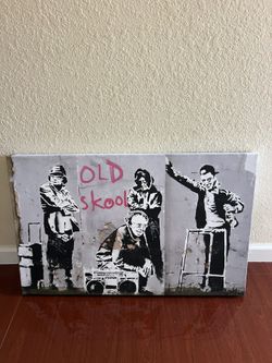 Banksy Old Skool Modern Canvas Print