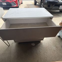 White 3 Drawer Medium Dresser