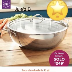 Princess House Cacerola Honda De 15 Qts Nueva En Su Caja 