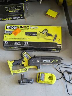 RYOBI ONE+ HP 18V Brushless 8 in. Cordless Pruning Mini Chainsaw