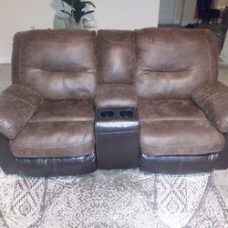 2 Sets Of Ashely Furniture Leather Recliners