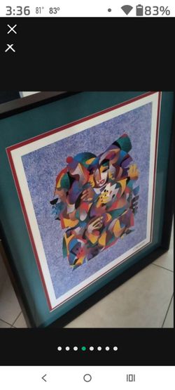 Signed Anatole Krasnyansky Signed Lithograph "To Be or Not to Be" Nicely Framed! 30"X24"