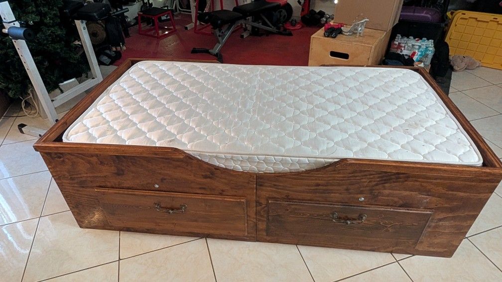 Free Wooden Storage Twin Bed
Frame