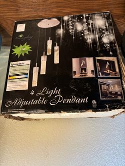 LED Modern Fixture Adjustable Light Chrome 4 Pendant Crystal