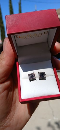 Black CZ MULTI CUT Earings 