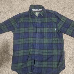 Woolrich Trout Run Blackwatch Plaid Flannel Shirt Men’s M Green Navy