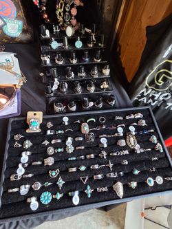 Bunch of fashion rings