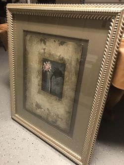 Beautiful Heavy wood framed mated art work