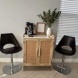 Natuzzi italia leather Bar Stools - Set Of 2