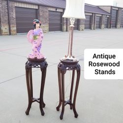 Antique Rosewood Chinoiserie plant or display stands