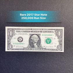 Rare 250k Run Size $1 Dollar Star Note 