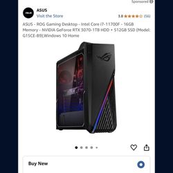 Rog Strix Gaming pc Tower New In Box 3060 Retail $1000