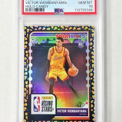 Victor Wembanyama 2023 Haunted Hoops #282 Holo Candy Corn PSA 10 SSP Rare Rookie