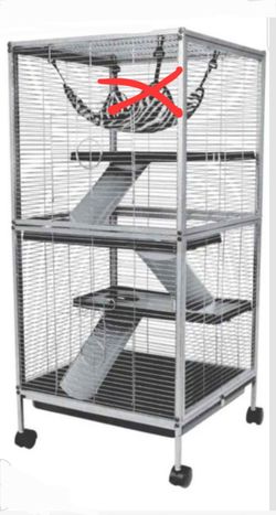 44" Small Pet Cage on Wheels ~4-Tiers & Removable Tray~PawHut~ D51-153