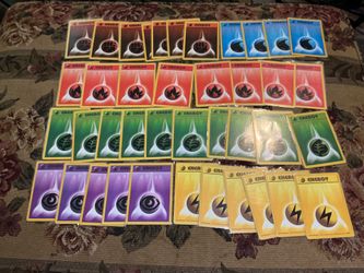 40 Wizards of  the Coast WOTC Pokemon Base Set Unlimited Energy cards only