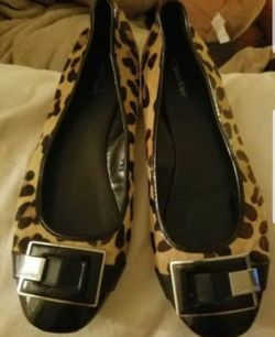 CALVIN KLEIN LEOPARD FLATS! SIZE 10 IN WOMEN