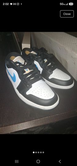 Air Jordan (womens) 1 Low Black White University Blue