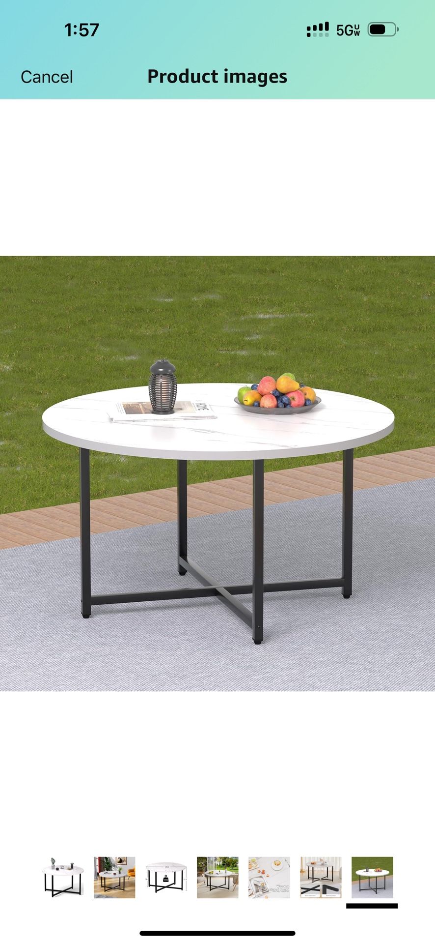 Round Coffee Table, 31.5" Circle Coffee Table,