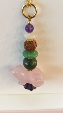 Multistone Pendant with Frog