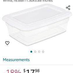 $8 Each 12 Quart Size 17"x12" Storage Bins With Lid