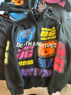 Black Death motives race car hoodie size large / medium