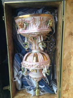 Pair of antique lamp base
