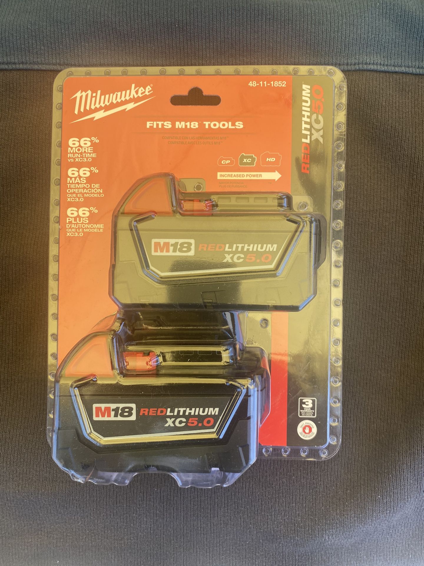 2 Pack Milwaukee Batteries