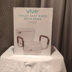 Vive Toilet Seat Riser With Arms Standard  (Unopened)