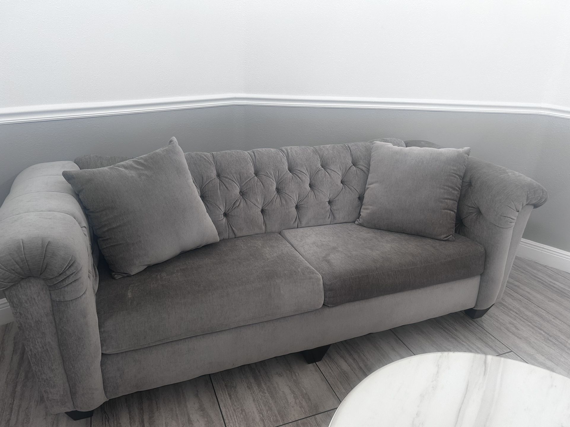 One Loveseat And Two Chairs