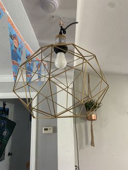 Hanging Gold Light Fixture