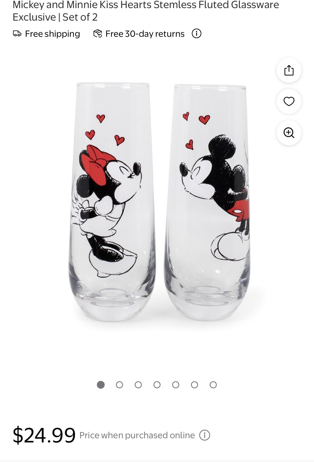 Mickey Mouse Glass Cups
