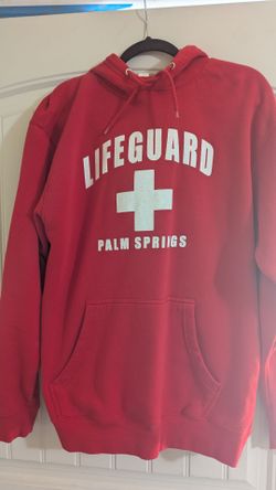 Lifeguard Palm Springs size large red hoodie. Long sleeves