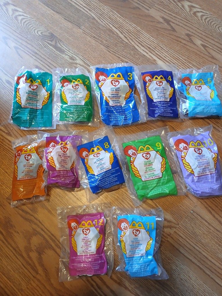 '98, '99, '00 Tiny Beanie Babies Mcdonalds