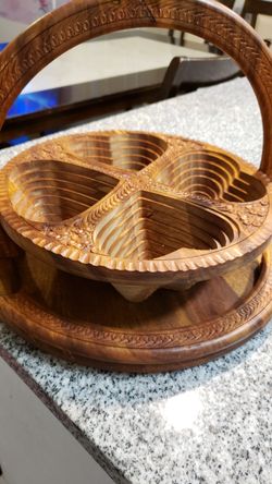 Handcrafted snacks service tray