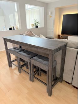 Counter height table with 3 stools