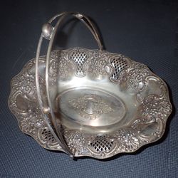Vintage Silver-Plated Basket (EPNS