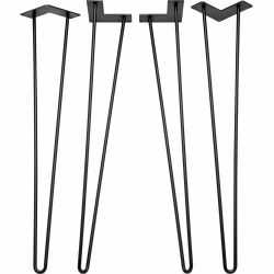 Four hairpin dining room / desk table legs