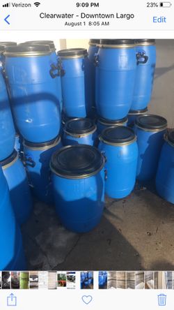 10 and 12 gallon high density plastic barrels
