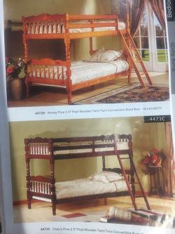 Wood bunk bed