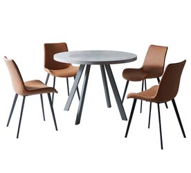 Modern Round Dining Table w/ Chairs