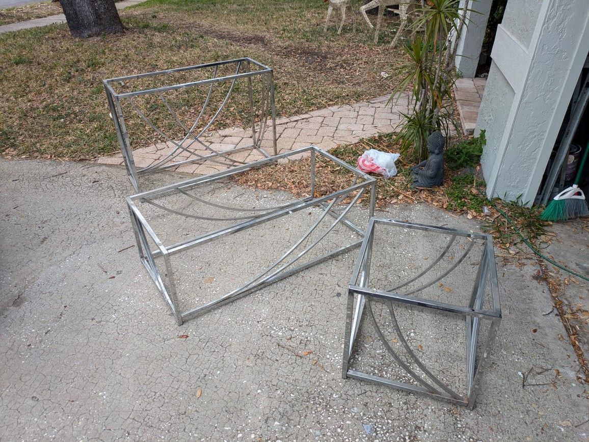 Free Chrome End Table And coffee Table