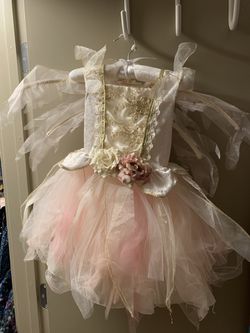 Girls fairy dress with unicorn head band and wings
